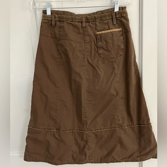 G1 Outdoor Goods Brown Khaki Utility Safari Skirt Size 0 Gorpcore Camping Cargo - Picture 5 of 11